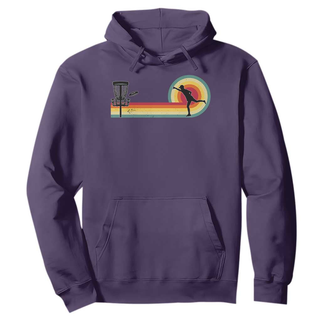 Disc Golf Retro Hoodie Vintage Frisbee Golf Player TS10 Purple Print Your Wear