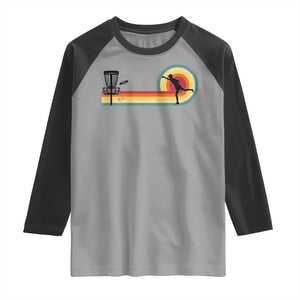 Disc Golf Retro Raglan Shirt Vintage Frisbee Golf Player TS10 Sport Gray Black Print Your Wear