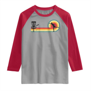 Disc Golf Retro Raglan Shirt Vintage Frisbee Golf Player TS10 Sport Gray Red Print Your Wear