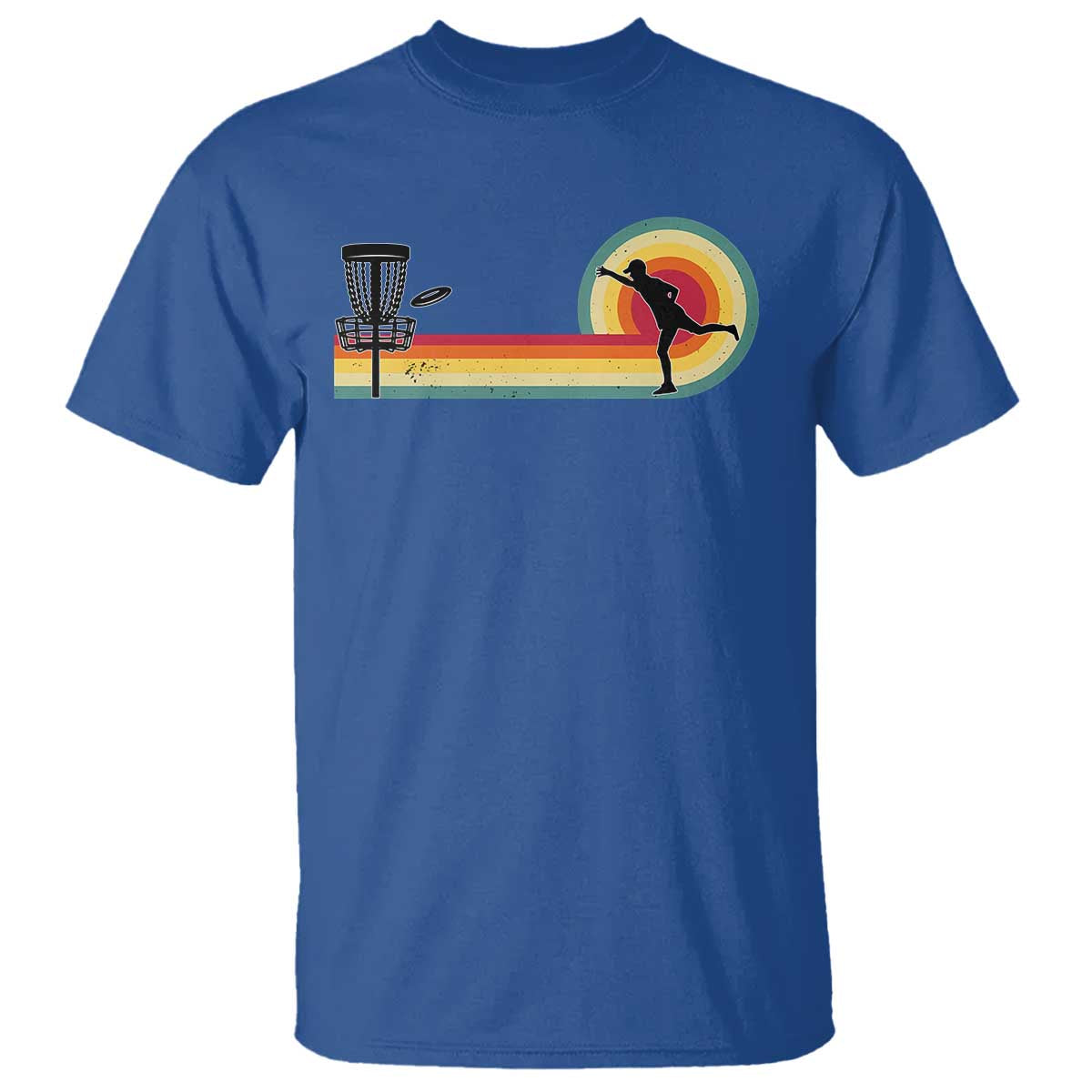 Disc Golf Retro T Shirt Vintage Frisbee Golf Player TS10 Royal Blue Print Your Wear