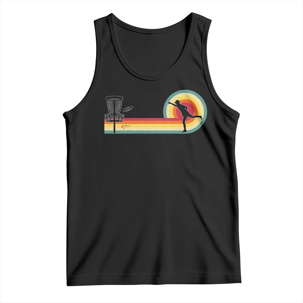 Disc Golf Retro Tank Top Vintage Frisbee Golf Player TS10 Black Print Your Wear