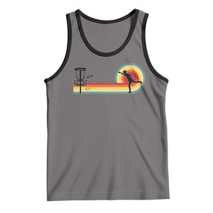 Disc Golf Retro Tank Top Vintage Frisbee Golf Player TS10 Deep Heather Black Print Your Wear