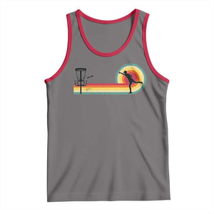 Disc Golf Retro Tank Top Vintage Frisbee Golf Player TS10 Deep Heather Red Print Your Wear