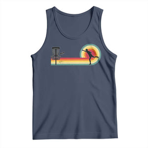 Disc Golf Retro Tank Top Vintage Frisbee Golf Player TS10 Navy Print Your Wear