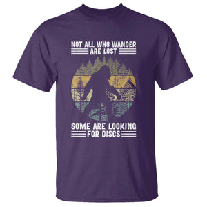Funny Bigfoot Disc Golf T Shirt Not All Who Wander Are Lost Sasquatch Lovers TS10 Purple Print Your Wear