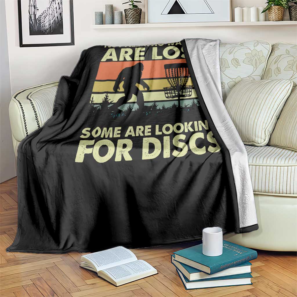 Funny Disc Golf Bigfoot Throw Blanket Vintage Sasquatch Sports Golfer Dad Frisbee TS10 Print Your Wear