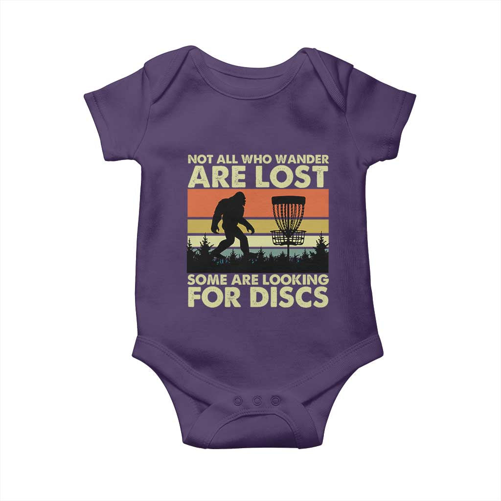 Funny Disc Golf Bigfoot Baby Onesie Vintage Sasquatch Sports Golfer Dad Frisbee TS10 Purple Print Your Wear