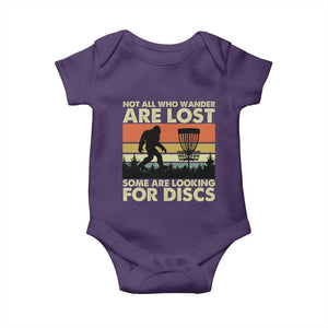 Funny Disc Golf Bigfoot Baby Onesie Vintage Sasquatch Sports Golfer Dad Frisbee TS10 Purple Print Your Wear
