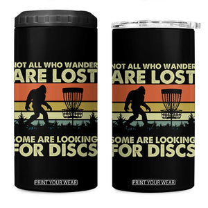 Funny Disc Golf Bigfoot 4 in 1 Can Cooler Tumbler Vintage Sasquatch Sports Golfer Dad Frisbee TS10 One Size: 16 oz Black Print Your Wear