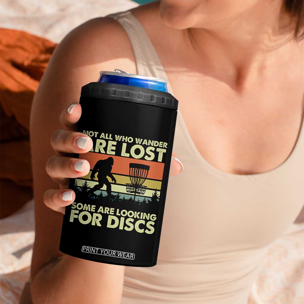 Funny Disc Golf Bigfoot 4 in 1 Can Cooler Tumbler Vintage Sasquatch Sports Golfer Dad Frisbee TS10 Print Your Wear