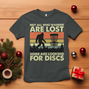 Funny Disc Golf Bigfoot T Shirt Vintage Sasquatch Sports Golfer Dad Frisbee TS10 Dark Heather Print Your Wear