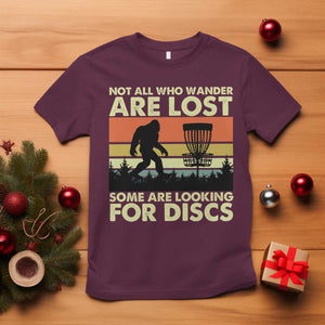 Funny Disc Golf Bigfoot T Shirt Vintage Sasquatch Sports Golfer Dad Frisbee TS10 Maroon Print Your Wear