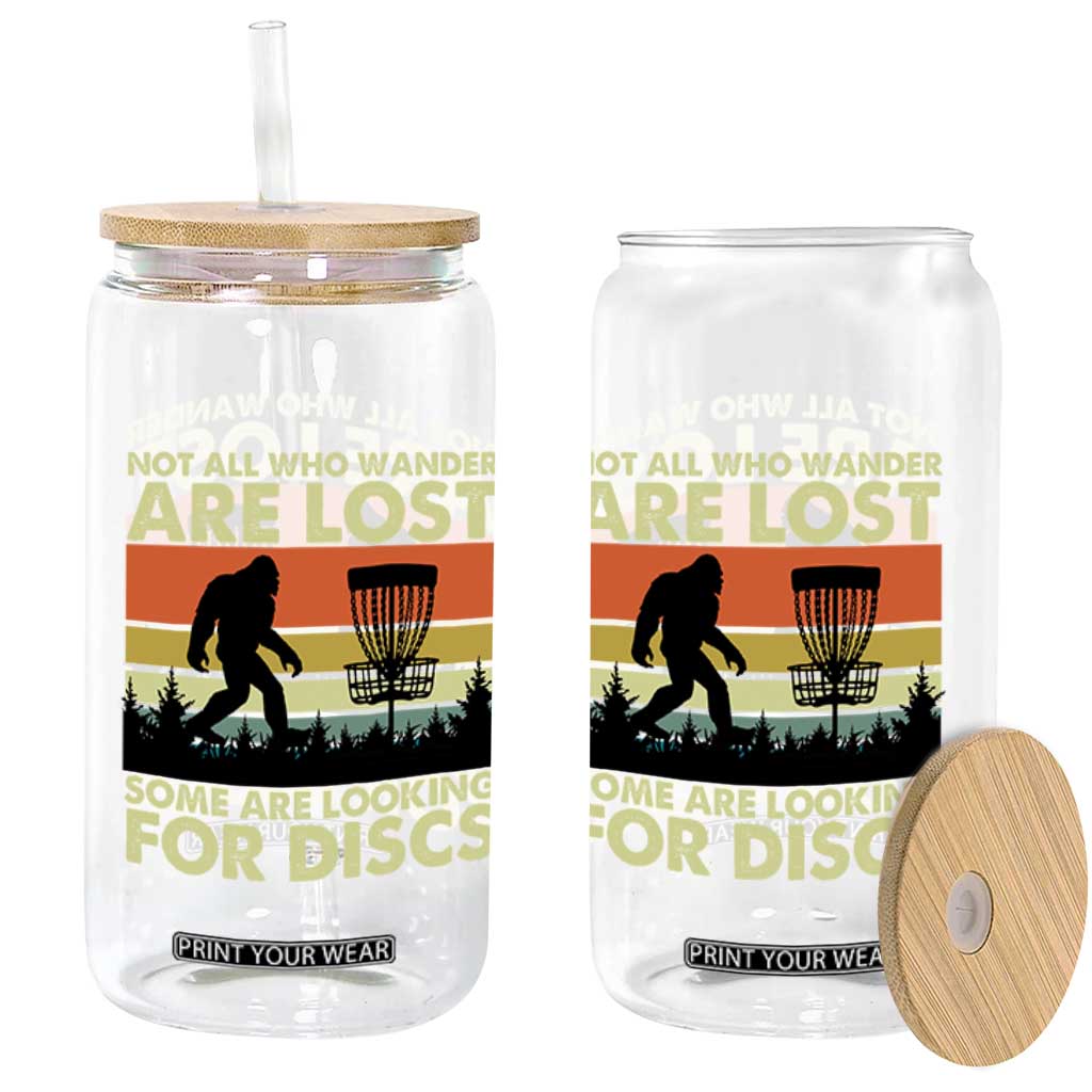 Funny Disc Golf Bigfoot Glass Can Vintage Sasquatch Sports Golfer Dad Frisbee TS10 Print Your Wear