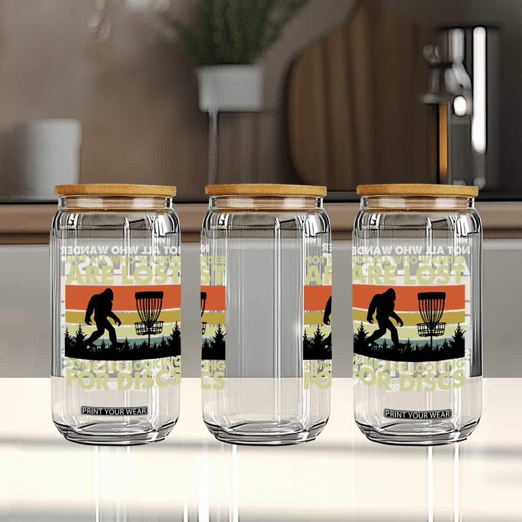 Funny Disc Golf Bigfoot Glass Can Vintage Sasquatch Sports Golfer Dad Frisbee TS10 Print Your Wear