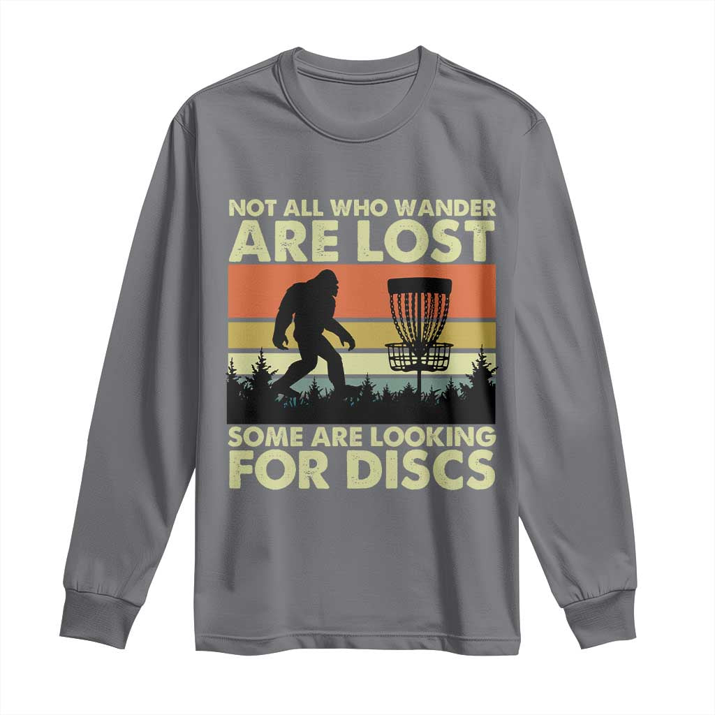 Funny Disc Golf Bigfoot Long Sleeve Shirt Vintage Sasquatch Sports Golfer Dad Frisbee TS10 Charcoal Print Your Wear
