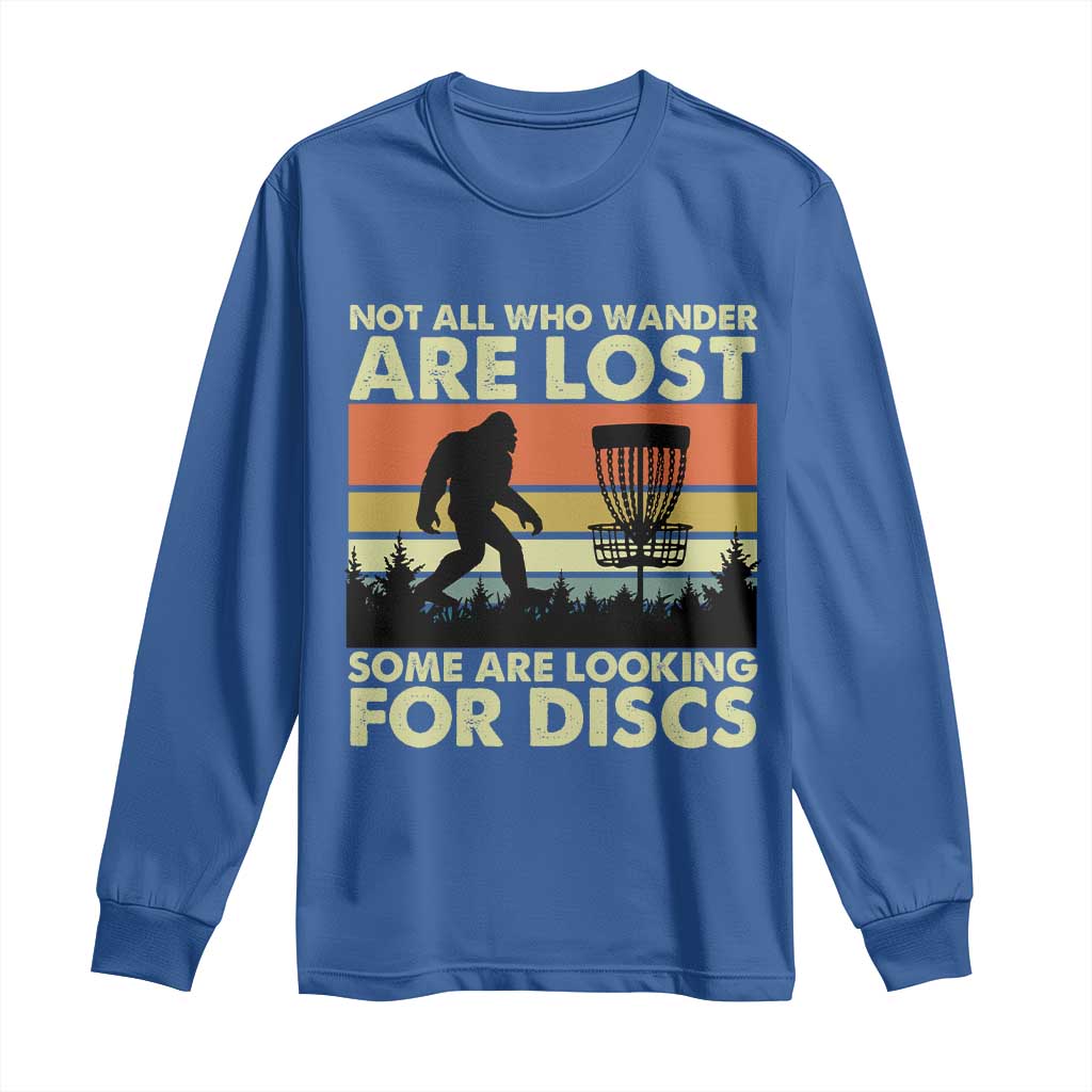 Funny Disc Golf Bigfoot Long Sleeve Shirt Vintage Sasquatch Sports Golfer Dad Frisbee TS10 Royal Blue Print Your Wear