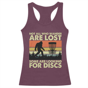 Funny Disc Golf Bigfoot Racerback Tank Top Vintage Sasquatch Sports Golfer Dad Frisbee - Print Your Wear
