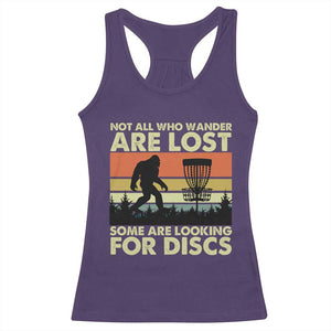 Funny Disc Golf Bigfoot Racerback Tank Top Vintage Sasquatch Sports Golfer Dad Frisbee TS10 Purple Print Your Wear