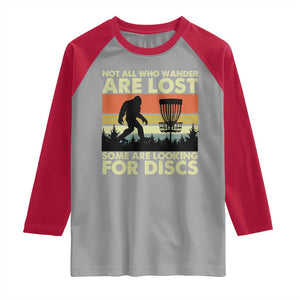 Funny Disc Golf Bigfoot Raglan Shirt Vintage Sasquatch Sports Golfer Dad Frisbee TS10 Sport Gray Red Print Your Wear