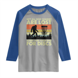 Funny Disc Golf Bigfoot Raglan Shirt Vintage Sasquatch Sports Golfer Dad Frisbee TS10 Sport Gray Royal Print Your Wear