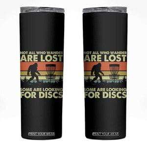 Funny Disc Golf Bigfoot Skinny Tumbler Vintage Sasquatch Sports Golfer Dad Frisbee TS10 Black Print Your Wear