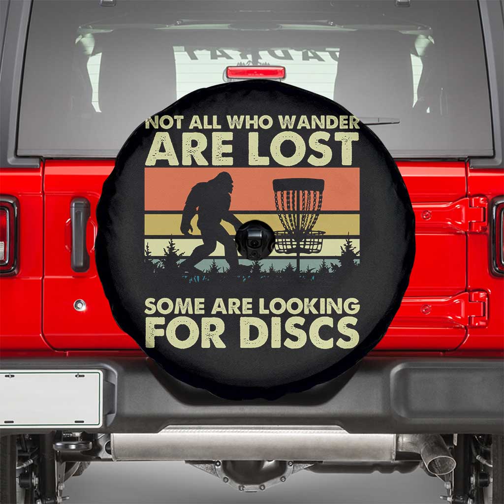 Funny Disc Golf Bigfoot Spare Tire Cover Vintage Sasquatch Sports Golfer Dad Frisbee TS10 Black Print Your Wear
