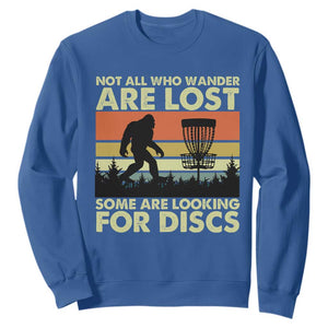 Funny Disc Golf Bigfoot Sweatshirt Vintage Sasquatch Sports Golfer Dad Frisbee TS10 Royal Blue Print Your Wear