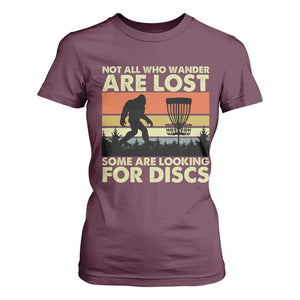 Funny Disc Golf Bigfoot T Shirt For Women Vintage Sasquatch Sports Golfer Dad Frisbee TS10 Maroon Print Your Wear