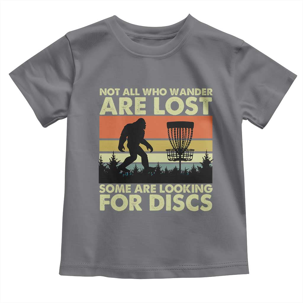 Funny Disc Golf Bigfoot Toddler T Shirt Vintage Sasquatch Sports Golfer Dad Frisbee TS10 Charcoal Print Your Wear