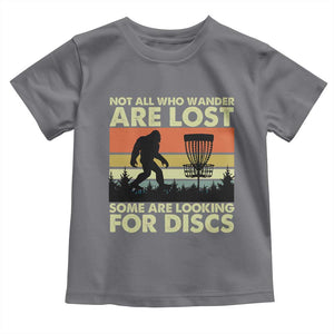 Funny Disc Golf Bigfoot Toddler T Shirt Vintage Sasquatch Sports Golfer Dad Frisbee TS10 Charcoal Print Your Wear