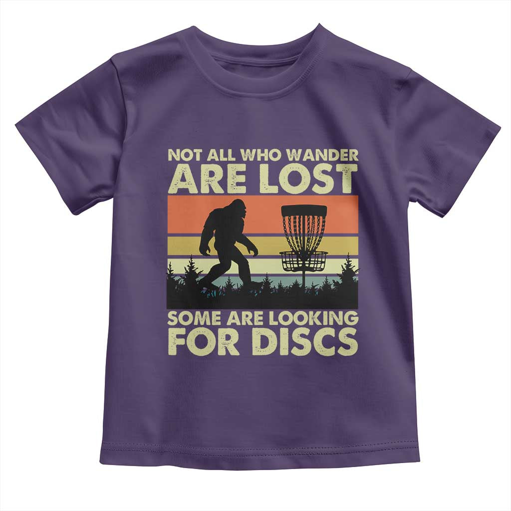 Funny Disc Golf Bigfoot Toddler T Shirt Vintage Sasquatch Sports Golfer Dad Frisbee TS10 Purple Print Your Wear