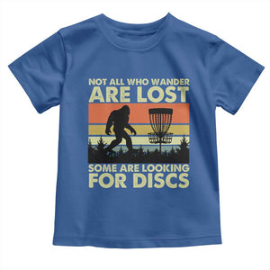 Funny Disc Golf Bigfoot Toddler T Shirt Vintage Sasquatch Sports Golfer Dad Frisbee TS10 Royal Blue Print Your Wear