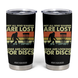 Funny Disc Golf Bigfoot Tumbler Cup Vintage Sasquatch Sports Golfer Dad Frisbee TS10 Black Print Your Wear