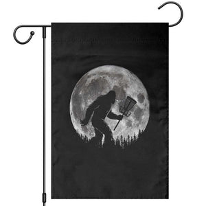 Disc Golf Bigfoot Garden Flag Funny Cool Full Moon & Trees Sasquatch TS10 Black Print Your Wear