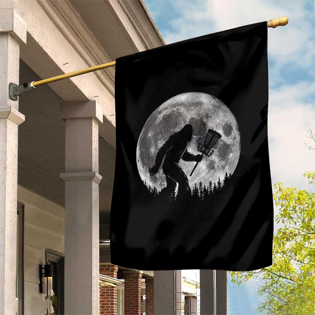 Disc Golf Bigfoot Garden Flag Funny Cool Full Moon & Trees Sasquatch TS10 Print Your Wear