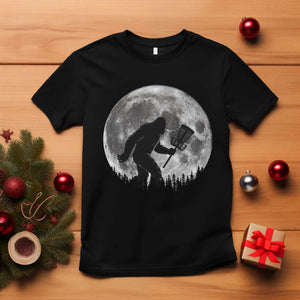 Disc Golf Bigfoot T Shirt Funny Cool Full Moon & Trees Sasquatch TS10 Black Print Your Wear