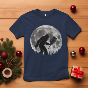 Disc Golf Bigfoot T Shirt Funny Cool Full Moon & Trees Sasquatch TS10 Navy Print Your Wear