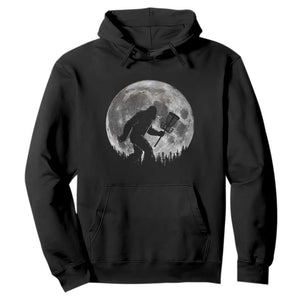 Disc Golf Bigfoot Hoodie Funny Cool Full Moon & Trees Sasquatch TS10 Black Print Your Wear