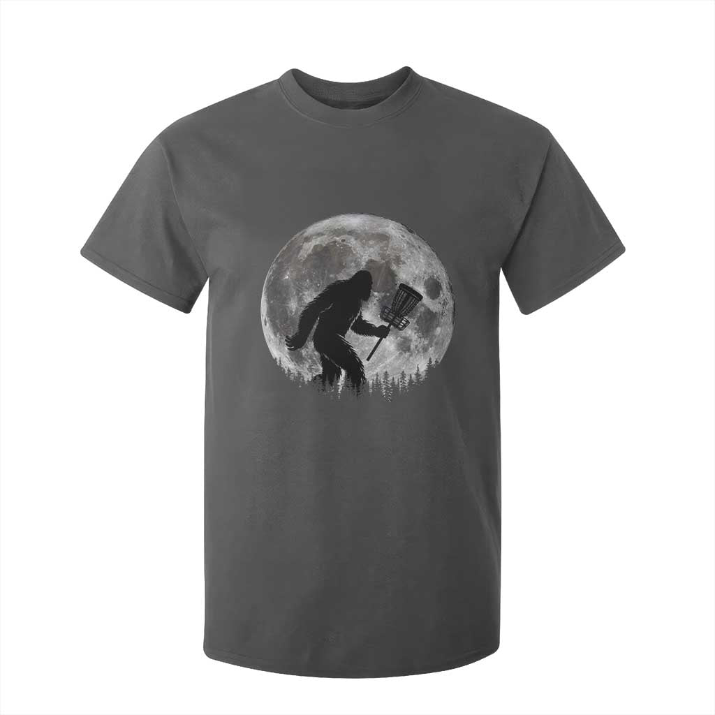 Disc Golf Bigfoot T Shirt For Kid Funny Cool Full Moon & Trees Sasquatch TS10 Dark Heather Print Your Wear