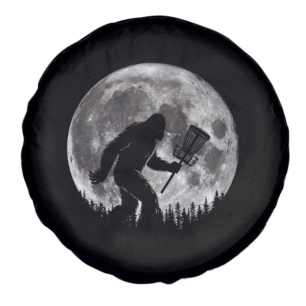 Disc Golf Bigfoot Spare Tire Cover Funny Cool Full Moon & Trees Sasquatch TS10 Print Your Wear