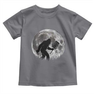 Disc Golf Bigfoot Toddler T Shirt Funny Cool Full Moon & Trees Sasquatch TS10 Charcoal Print Your Wear
