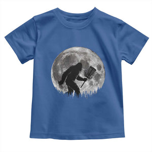Disc Golf Bigfoot Toddler T Shirt Funny Cool Full Moon & Trees Sasquatch TS10 Royal Blue Print Your Wear