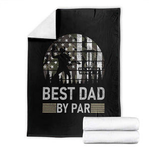 Disc Golf Best Dad By Par Throw Blanket Funny Sports Golfer Frisbee Camo American Flag TS10 Black Print Your Wear