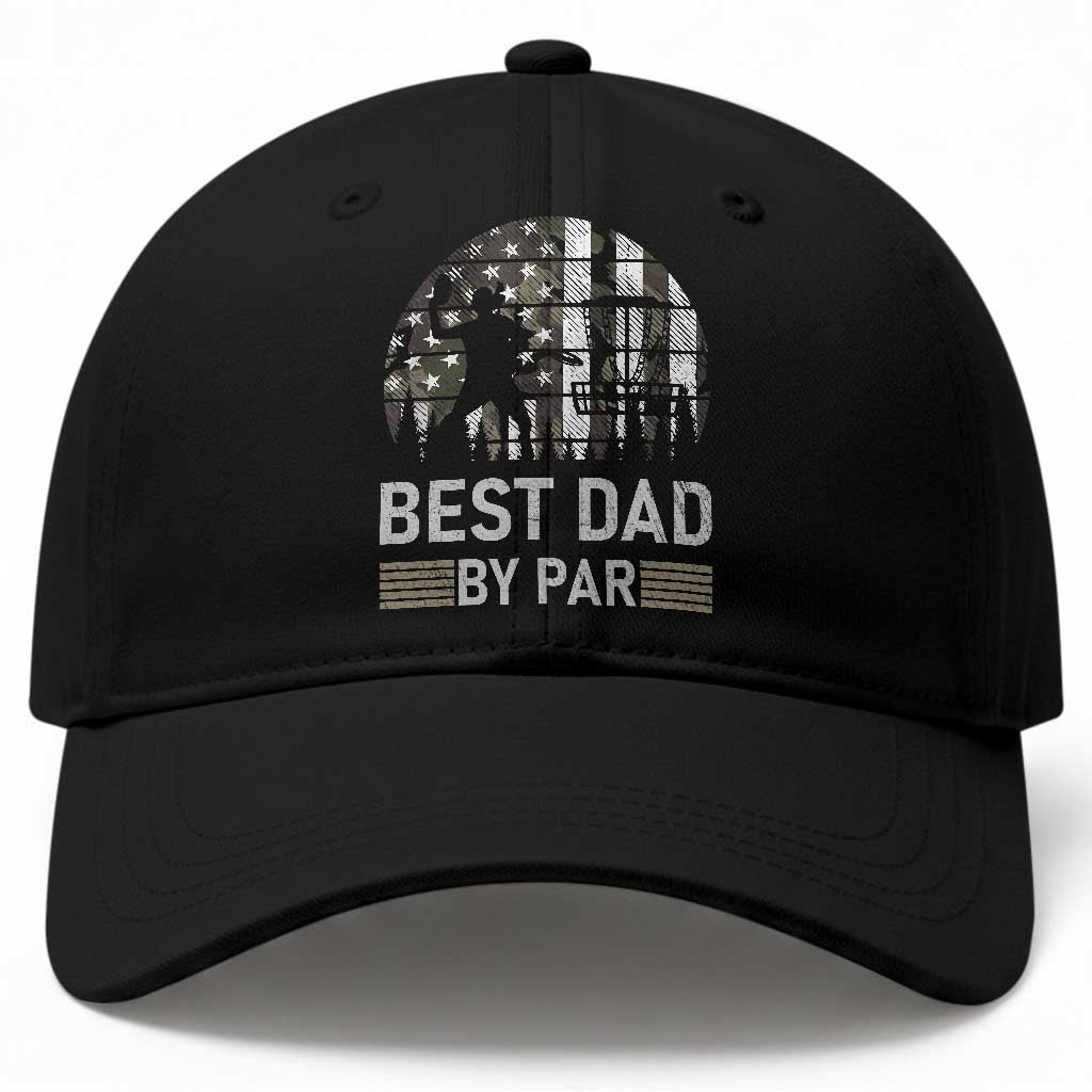 Disc Golf Best Dad By Par Baseball Cap Funny Sports Golfer Frisbee Camo American Flag TS10 Print Your Wear