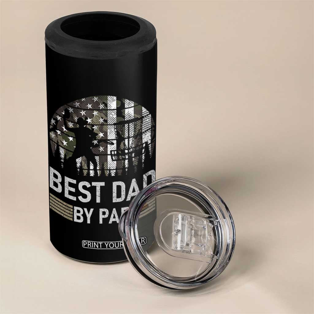 Disc Golf Best Dad By Par 4 in 1 Can Cooler Tumbler Funny Sports Golfer Frisbee Camo American Flag TS10 Print Your Wear