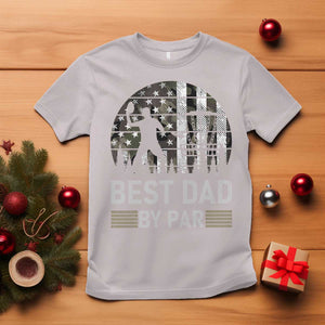 Disc Golf Best Dad By Par T Shirt Funny Sports Golfer Frisbee Camo American Flag TS10 Ice Gray Print Your Wear