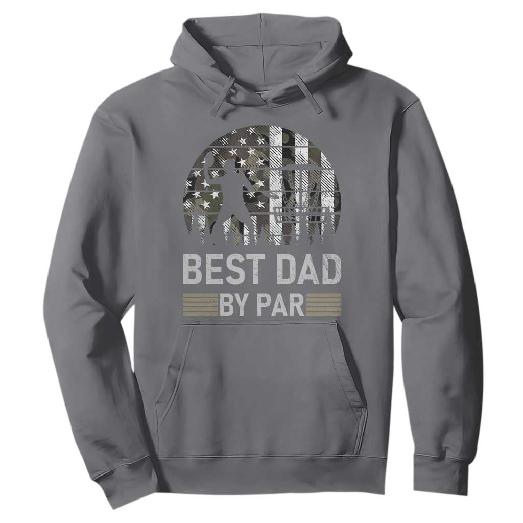 Disc Golf Best Dad By Par Hoodie Funny Sports Golfer Frisbee Camo American Flag TS10 Charcoal Print Your Wear