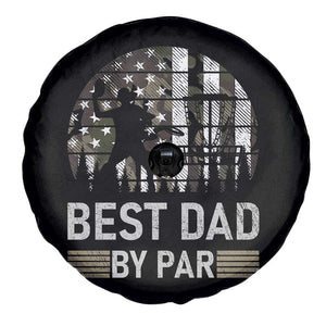 Disc Golf Best Dad By Par Spare Tire Cover Funny Sports Golfer Frisbee Camo American Flag TS10 Print Your Wear