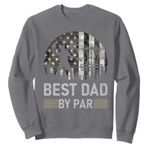 Disc Golf Best Dad By Par Sweatshirt Funny Sports Golfer Frisbee Camo American Flag TS10 Charcoal Print Your Wear