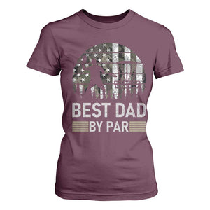 Disc Golf Best Dad By Par T Shirt For Women Funny Sports Golfer Frisbee Camo American Flag TS10 Maroon Print Your Wear